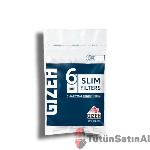 Gizeh Slim Charcoal 6mm Kömürlü Filtre 1 Gizeh Slim Charcoal 6mm Kömürlü Filtre